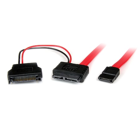 Startech.Com 0.5m Slimline SATA Female to SATA w/ SATA Power Cable Adapter SLSATAF50CMS